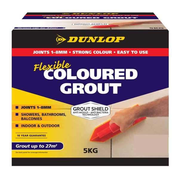 Dunlop Flexible Coloured Grout Ultra White 5kg