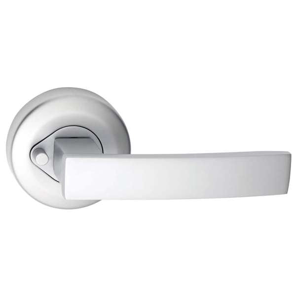 Gainsborough Neue Angular Privacy Lever Set in Satin Chrome