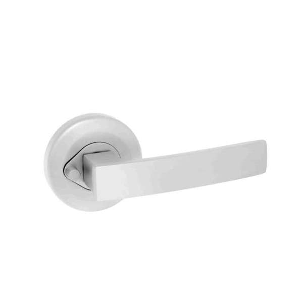 Gainsborough Neue Angular Privacy Lever Set in Satin Chrome