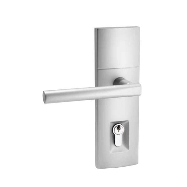 Gainsborough Trilock Align Entrance Leverset Double Cylinder in Satin Chrome