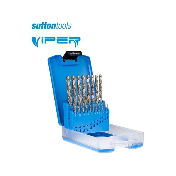 Sutton Tools Metric Viper Drill Bit Set - 19 Piece