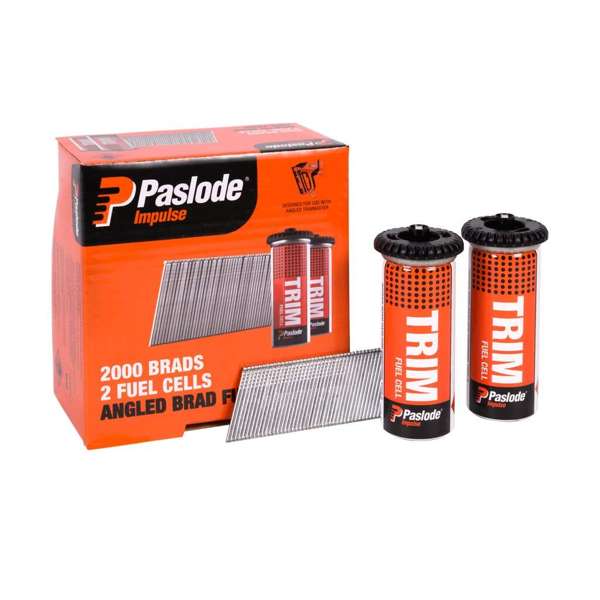 Paslode Impulse Pneumatic C Brads 32 x 1.6mm 20Deg - Box of 2000 Brads + 2 Fuel Cells