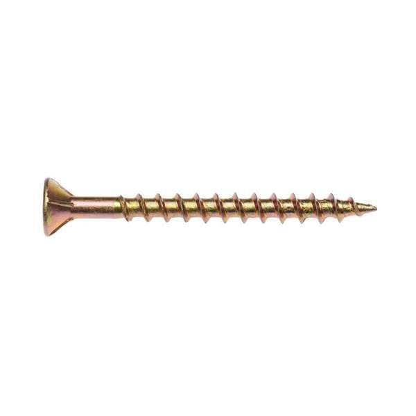 Zenith Chipboard Screw Philips Drive Gold Passivated 8G x 45mm - 500 Pack