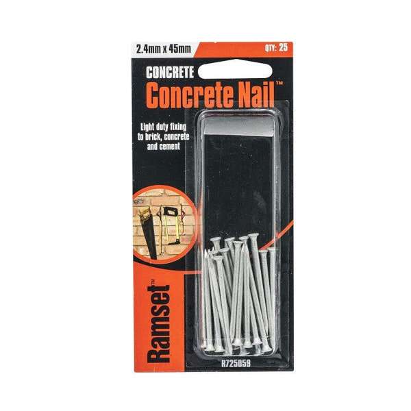 Ramset Nail Concrete 2.5 x 45mm (25pk)