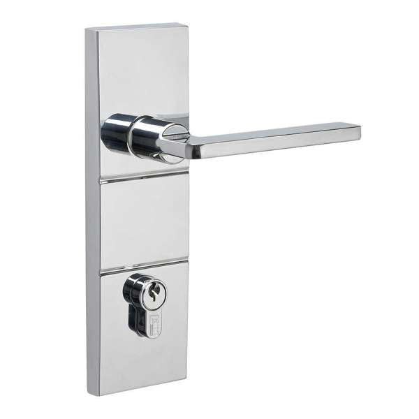 Lane Murano Corvan Lockset Double Cylinder Polished Chrome