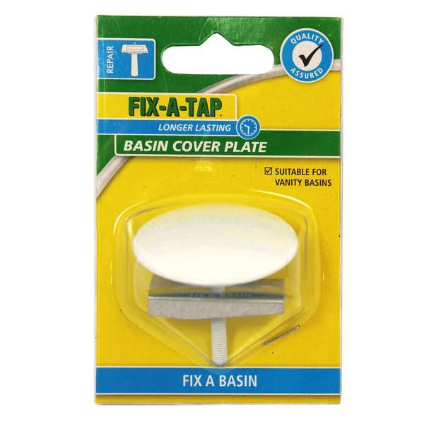 Fix-A-Tap Basin Cover Plate White 50mm