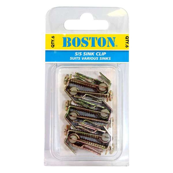 Boston Sink Clip Stainless Steel - 6 Pack