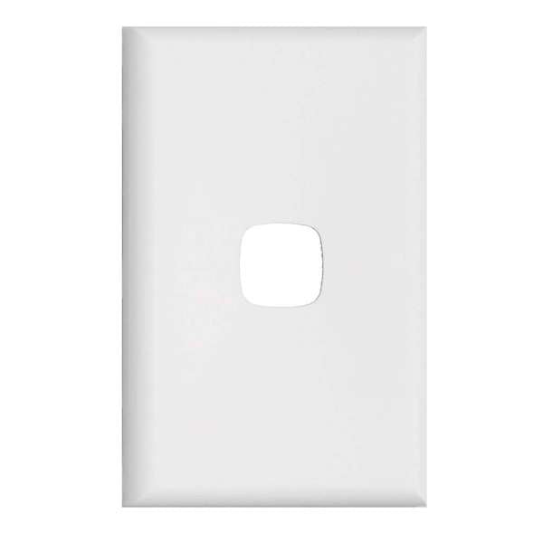 HPM Excel Single Light Switch Coverplate 1 Gang White