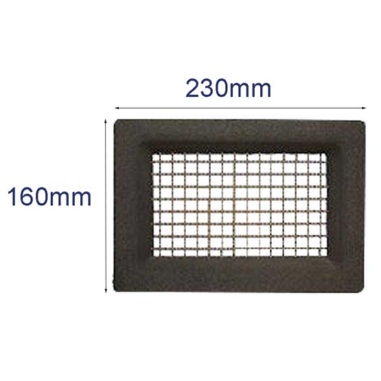 Vent Brick 230 x 160mm Black