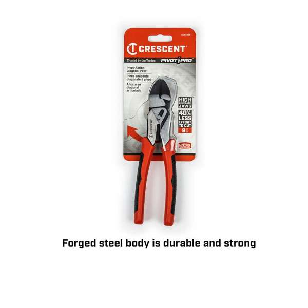 Crescent Pivot Action Dual Material Diagonal Compound Cutting Pliers 200mm