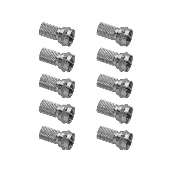 Antsig RG6 Twist-On F-Connectors - 10 Pack