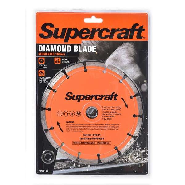 Supercraft Segmented Diamond Blade 180mm