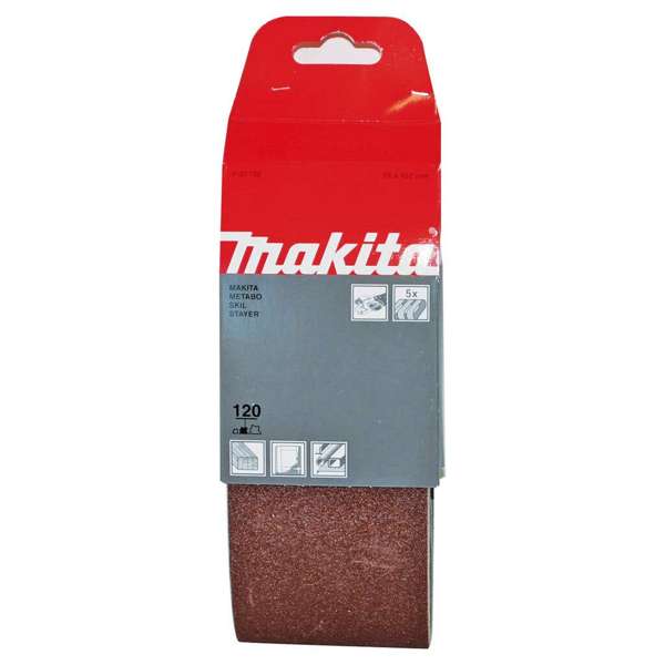 Makita Abrasive Belt P120 76 x 457 - 5 Pack