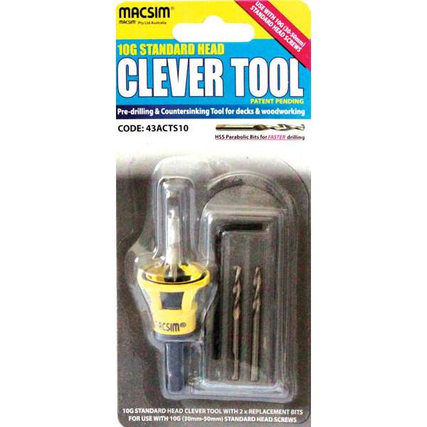 Macsim Clever Tool Standard Head Pre-Drill 10G 30-50mm