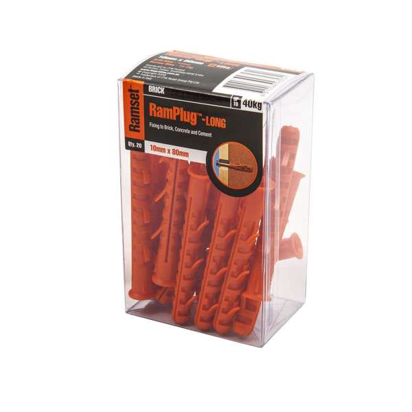 Ramset Ramplug Long 10 x 80mm - 20 Pack