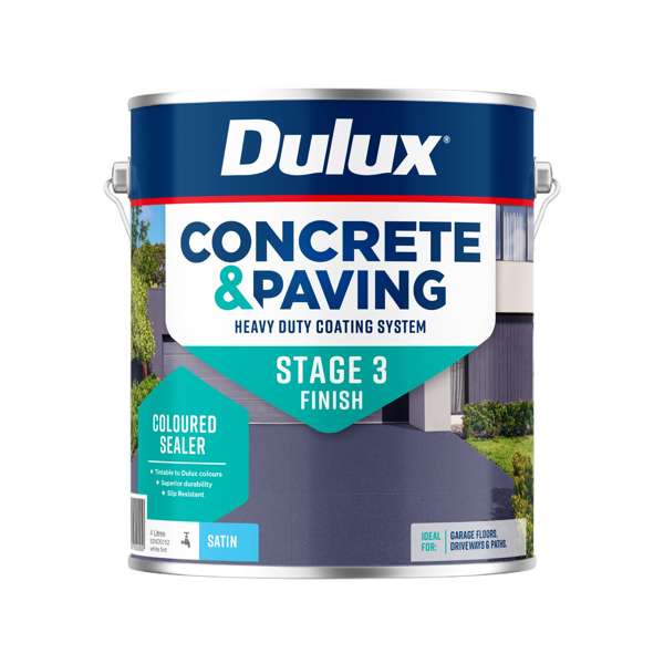 Dulux Concrete & Paving Coloured Sealer Satin White 4L