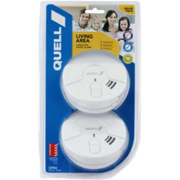 Quell Smoke Alarm for Living Area - 2 Pack