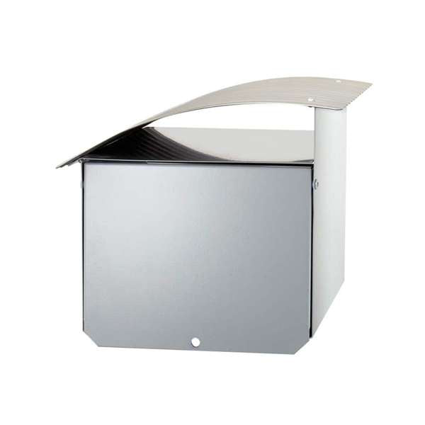 Sandleford Ripple Letterbox White/Silver