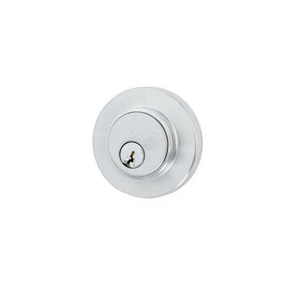 Lane Slimline Deadbolt Round Double Cylinder Brushed Satin Chrome