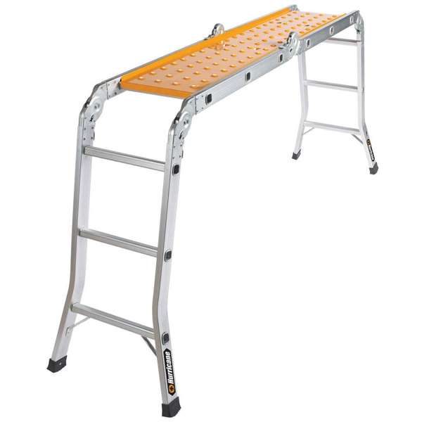 Hurricane Multifold Ladder with Plank Industrial 3.7m 120kg