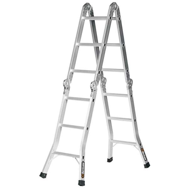 Hurricane Multifold Ladder with Plank Industrial 3.7m 120kg