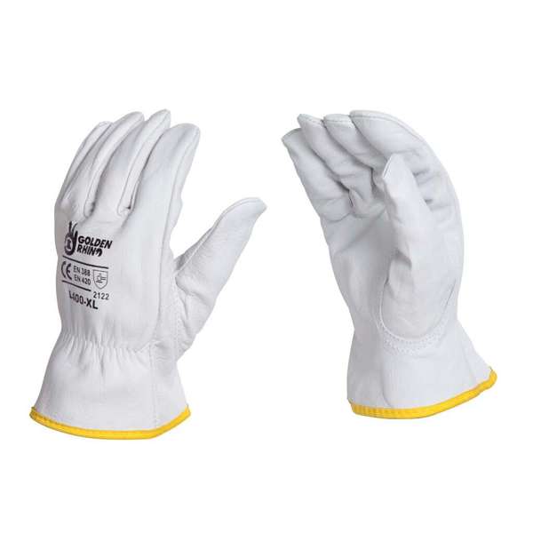 Rhino Topgrain Leather Gloves Large