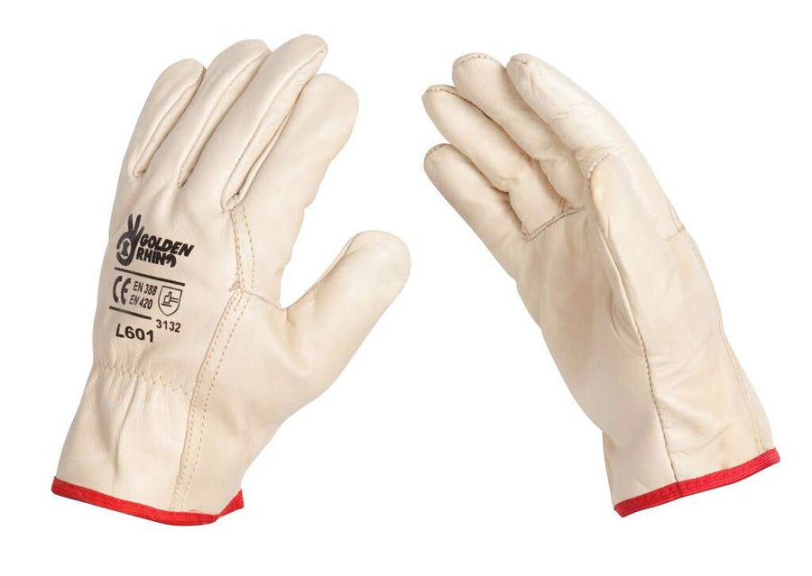 Rhino Gloves Gold Leather Ladies