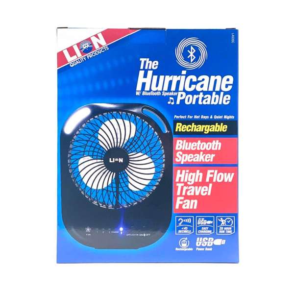 Lion Portable Fan with Bluetooth Speaker