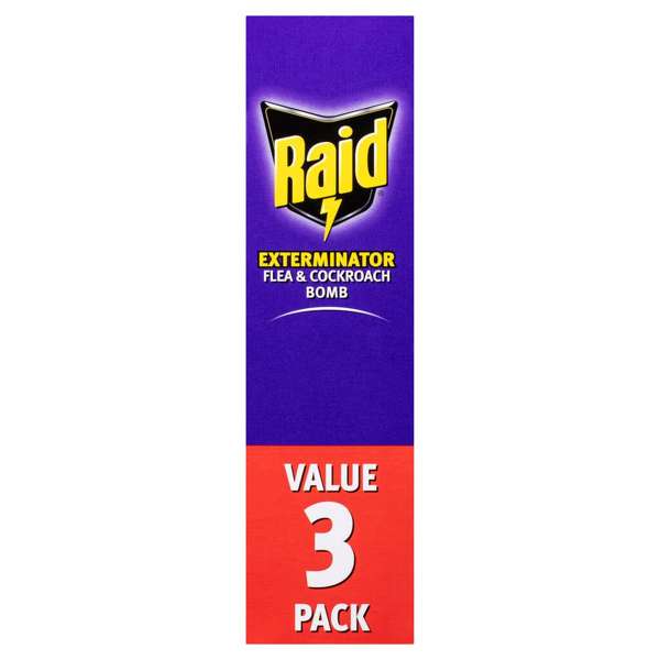 Raid Pest Exterminator Bug & Insect Bomb 160g - 3 Pack