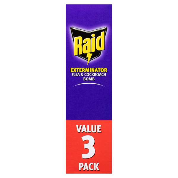 Raid Pest Exterminator Bug & Insect Bomb 160g - 3 Pack