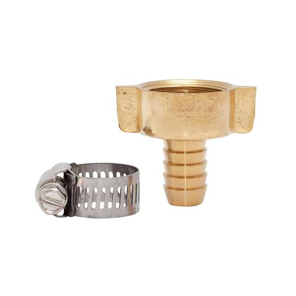 Neta Barb & Clamp Tap Adaptor Brass 3/4" x 12mm