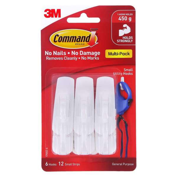 Command Hook Small - 6 Pack