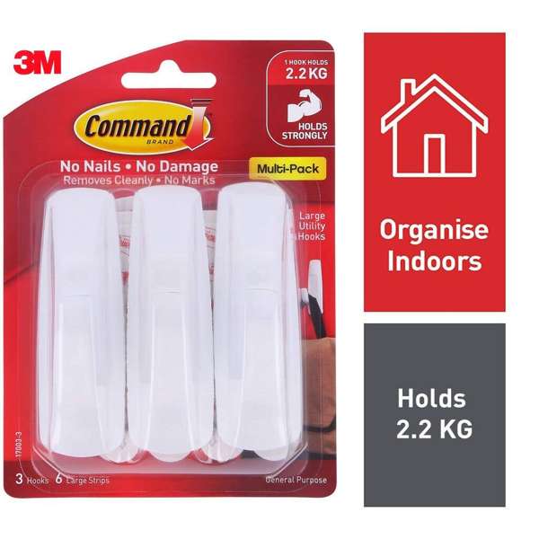 Command Hook Large - 3 Pack