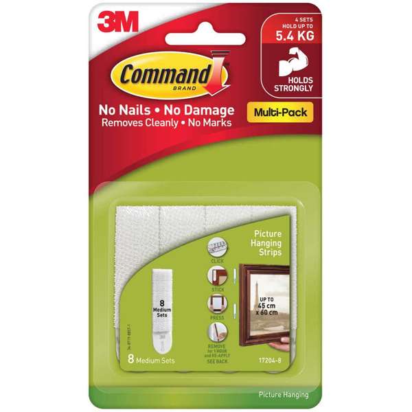 Command Picture Hanging Strips Medium - 8 Pack