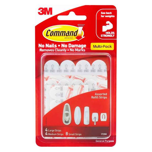 Command Strips Refill Assorted Sizes