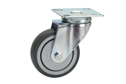 Cold Steel Rubber Swivel Castor Grey 75mm