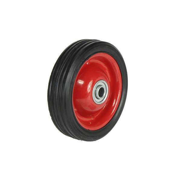 Cold Steel Rubber Wheel with Red Steel Centre 125mm