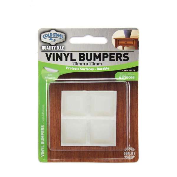 Cold Steel Vinyl Bumpers Square Opaque 20mm - 4 Pack