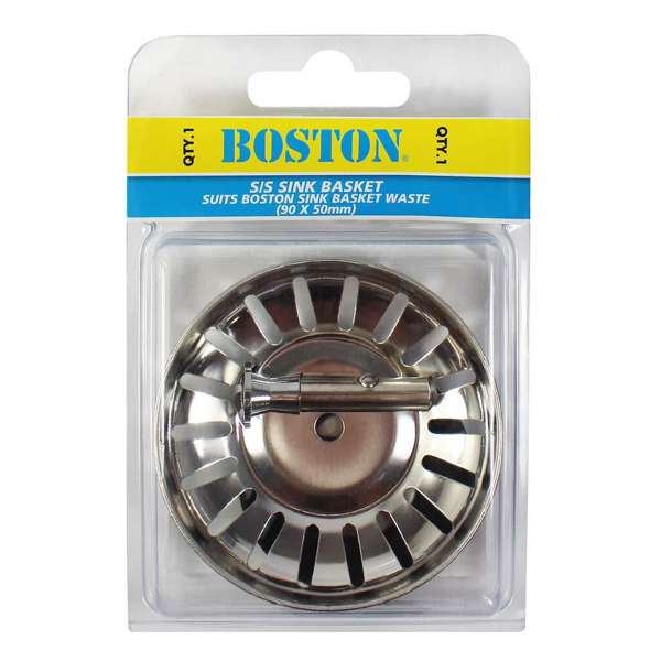 Boston Sink Basket Stainless Steel 90 x 50mm