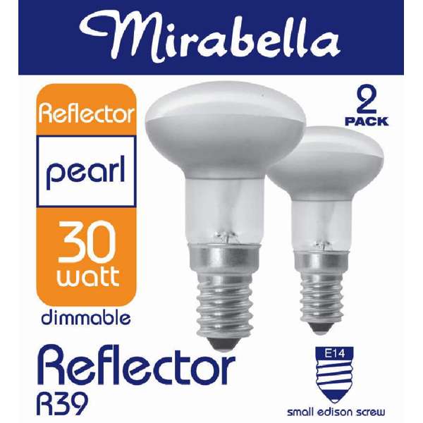 Mirabella Reflector Globe R39 30W SES Pearl - 2 Pack