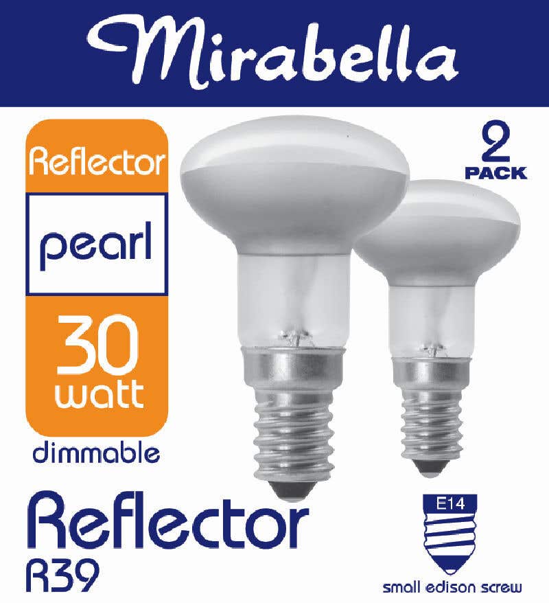 Mirabella Reflector Globe R39 30W SES Pearl - 2 Pack