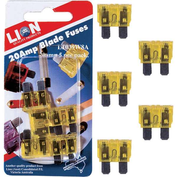 Lion Fuse Pack 20Amp - 5 Piece