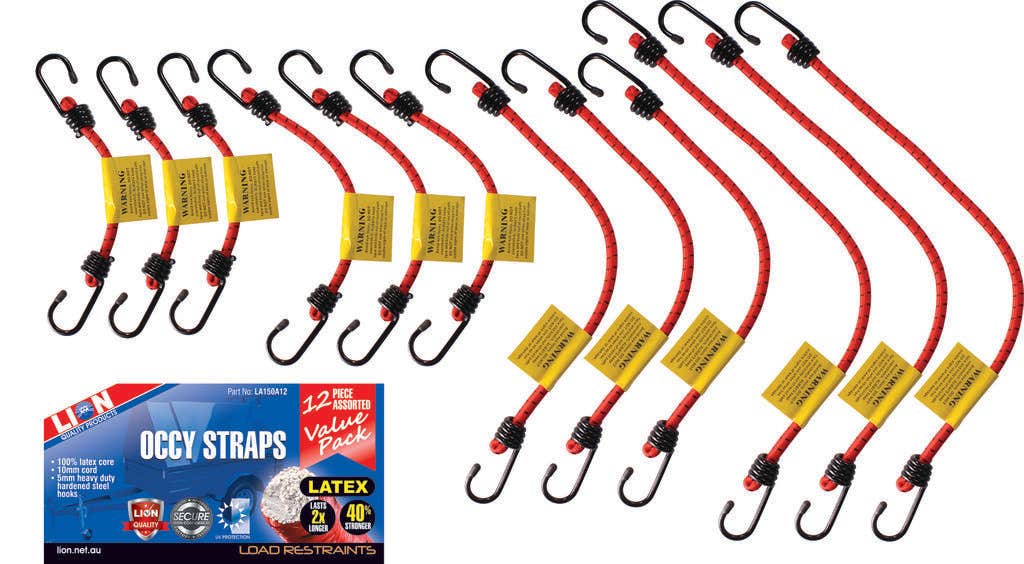 Lion Occy Strap Value Pack - 12 Piece