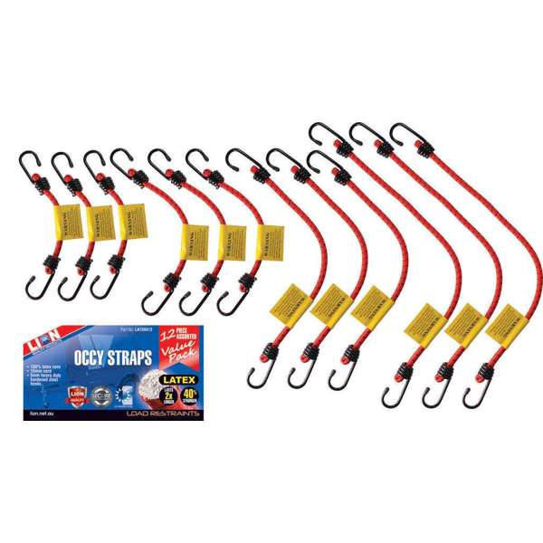 Lion Occy Strap Value Pack - 12 Piece