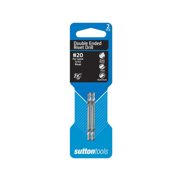 Sutton Tools No.20 Double Ended Panel Drill Bit - 2 Pack