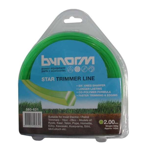 Bynorm Star Whipper Snipper Cord Green 2mm 500g