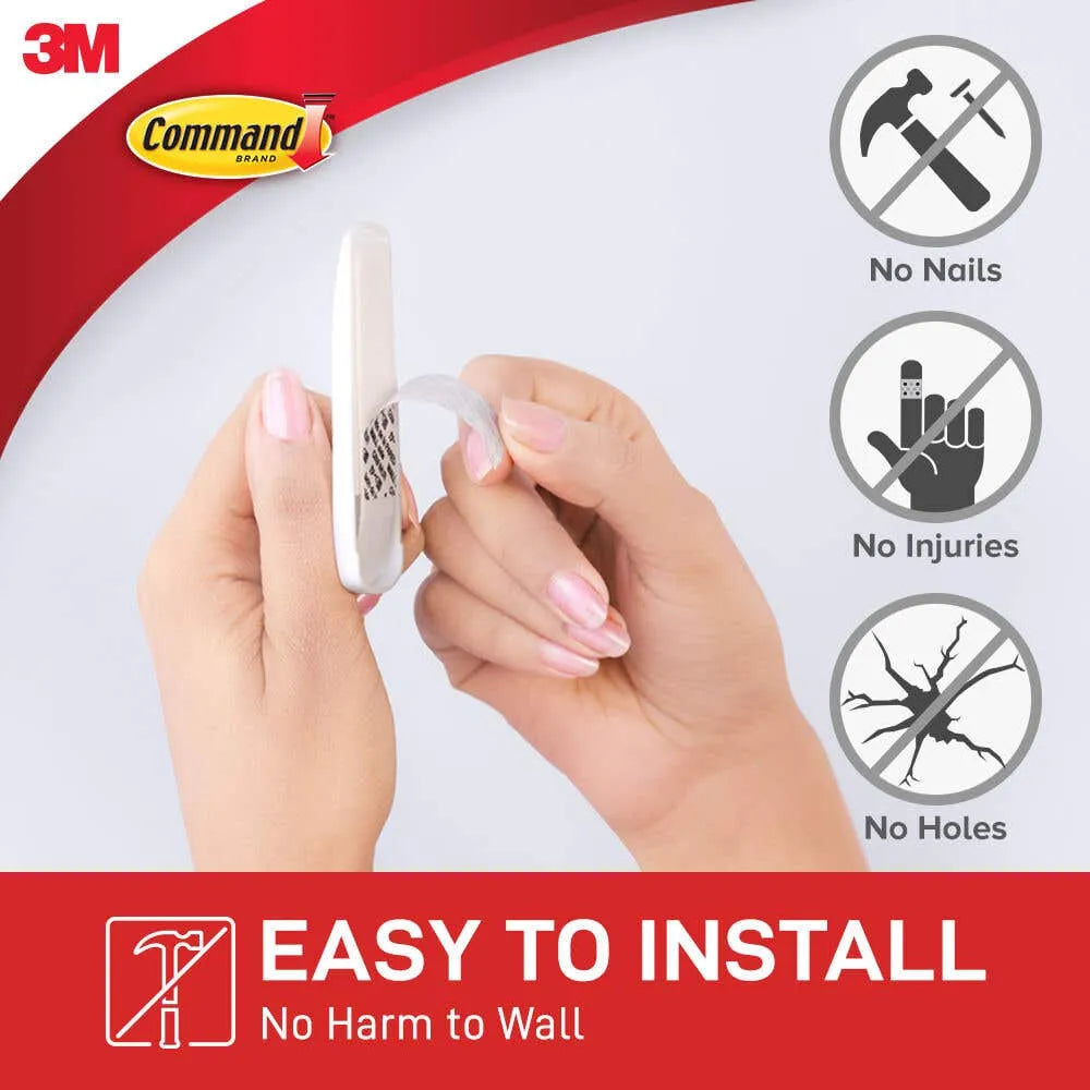 3M Self Stick Utility White Hook 2pk