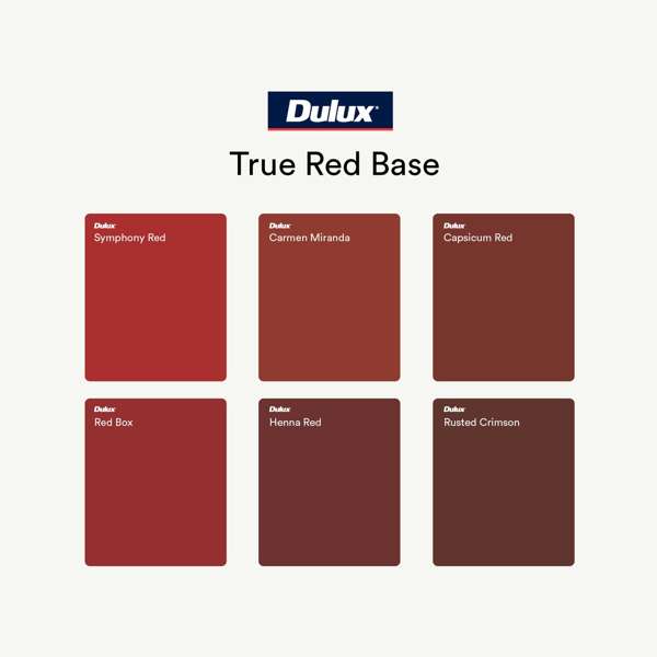 Dulux 4L Wash&Wear Low Sheen True Red Interior Paint