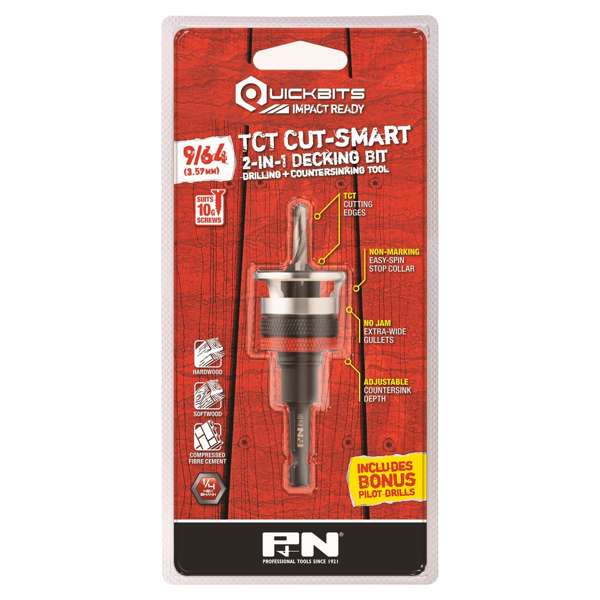 P&N Quickbit TCT Decking Countersink Bit 9/64"