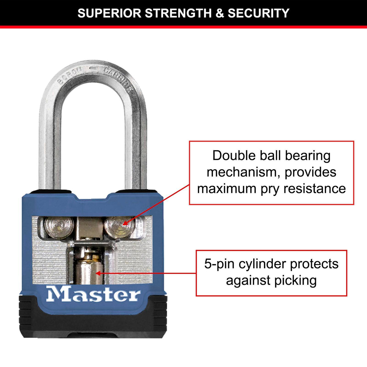 Master Lock Excell Padlock 45mm Shackle